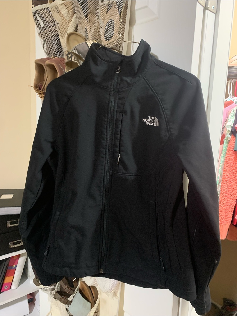 The North Face Black Jacket with White Logo